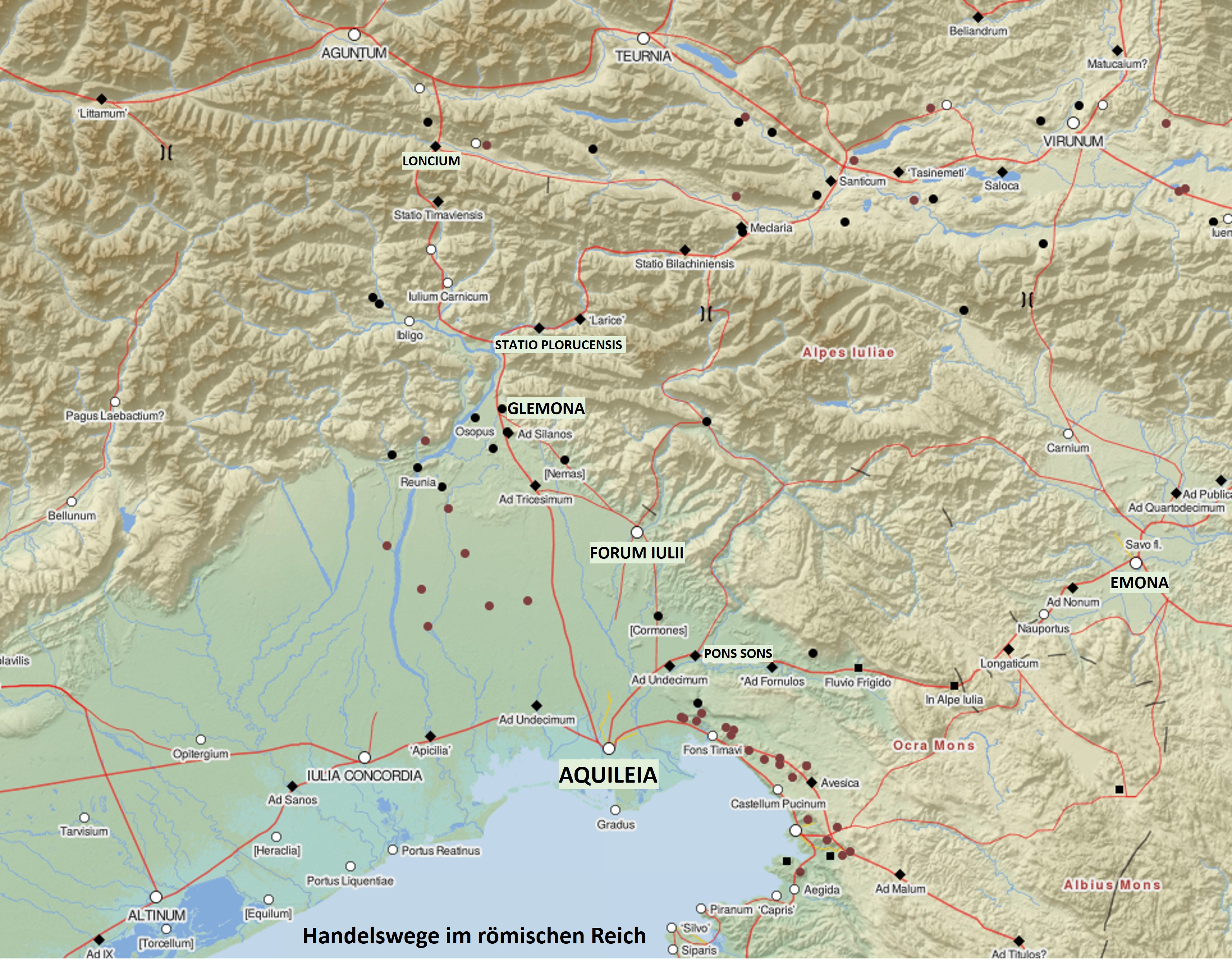 Handelswege röm. Reich