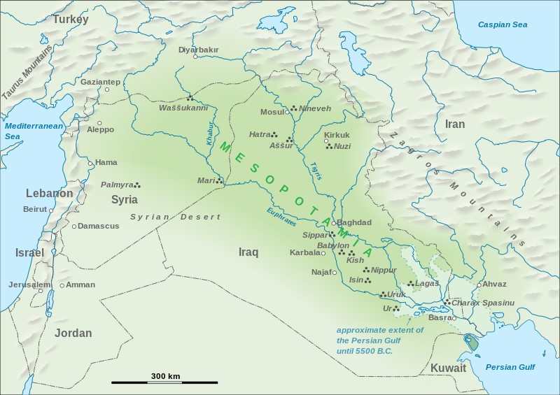Karte Mesopotamien, Goran tek-en, CCA Share Alike 4.0